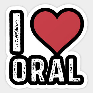 I Heart Love Oral Sticker